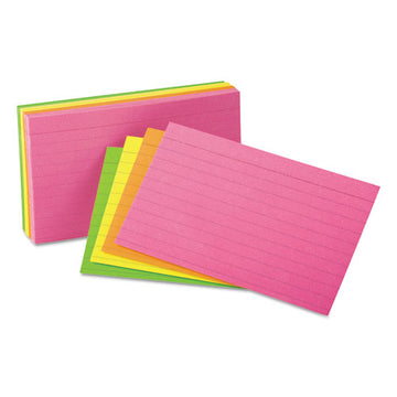 Universal® Ruled Neon Glow Index Cards, 5 X 8, Assorted, 100-pack freeshipping - TVN Wholesale